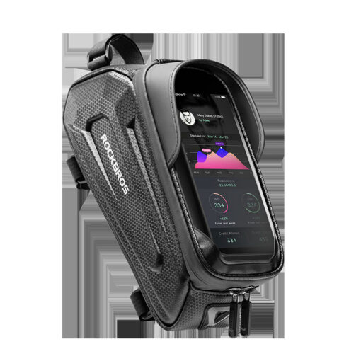 Elosung Hard Shell Bike Top Tube Bag with Phone Holder – image 2