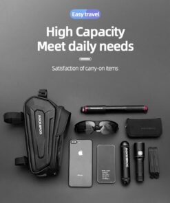 Elosung Hard Shell Bike Top Tube Bag with Phone Holder - Image 7