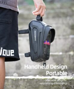 Elosung Hard Shell Bike Top Tube Bag with Phone Holder - Image 8