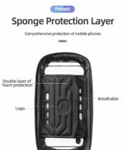 Elosung Hard Shell Bike Top Tube Bag with Phone Holder - Image 10