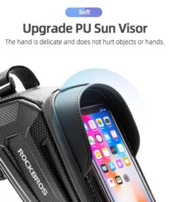Elosung Hard Shell Bike Top Tube Bag with Phone Holder - Image 11