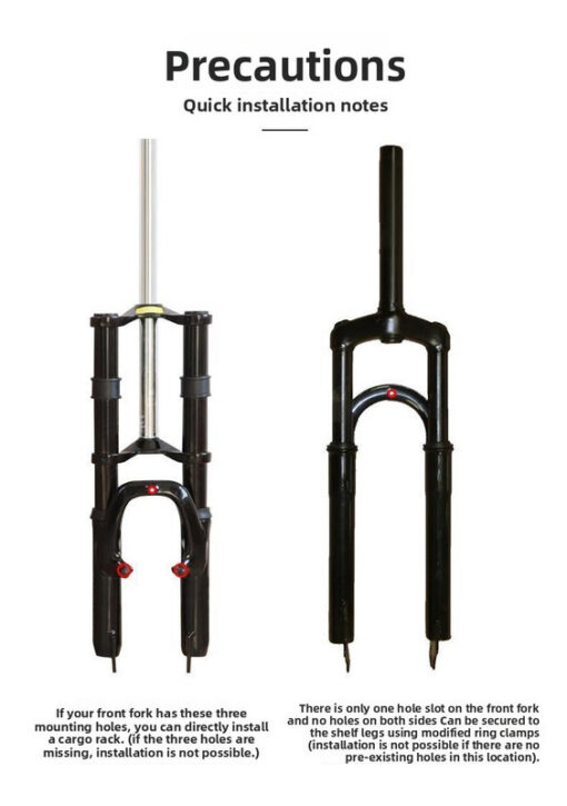 Elosung Aluminium Front Bike Rack with Hose Clamps – image 2