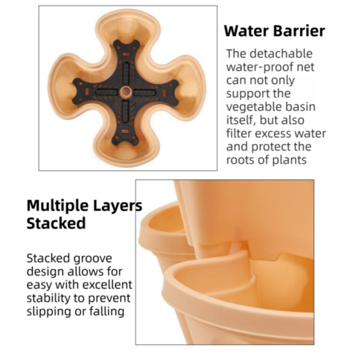 Elosung 3-Tier Strawberry Planter with Wheels – image 6