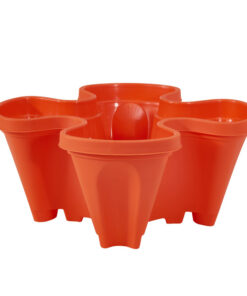 Elosung 3-Tier Red Planter with Wheel Tray - Image 8