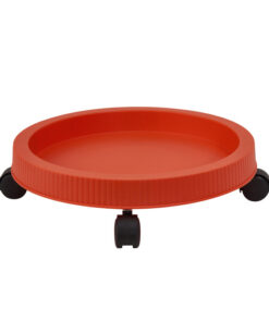 Elosung 3-Tier Red Planter with Wheel Tray - Image 9