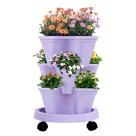 Elosung 3-Tier Strawberry Planter with Wheels – image 1