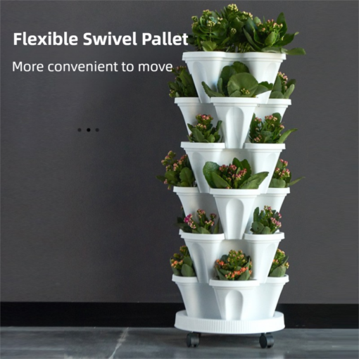 Elosung 3-Tier Strawberry Planter with Wheels – image 4