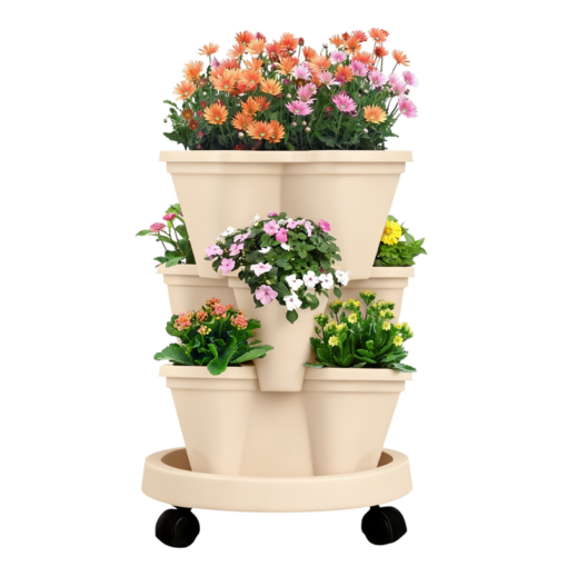 V888-ELOSUNG42024-202511271116-00.png Elosung 3 Tier Planter with Mobile Wheel Tray – image 1