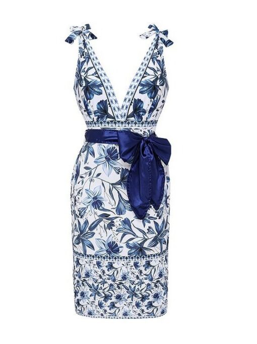 Elosung Floral One-Piece Swimsuit Set with Wrap Skirt – image 2
