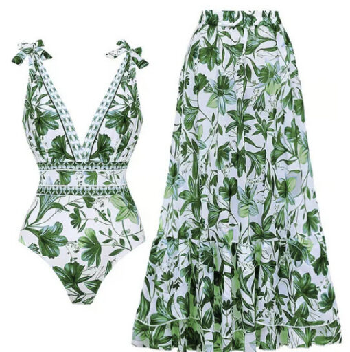Elosung One-Piece Swimsuit Set with Matching Dress – image 1