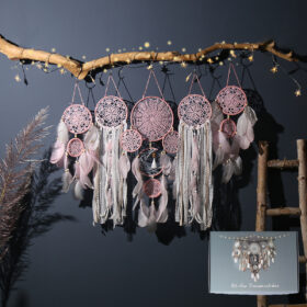 Elosung 5 Piece Pink Dreamcatcher Set – image 1