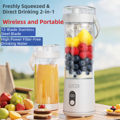 Elosung 600ml Portable Blender with 12 Leaf Blades – image 2