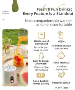 Elosung 600ml Portable Blender with 12 Leaf Blades - Image 5