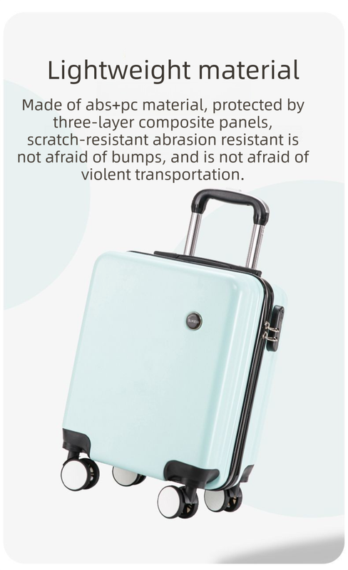 Elosung 16in Carry-On Suitcase with ABS+PC Shell – image 2