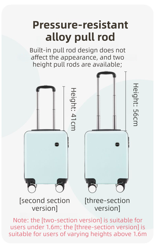 Elosung 16in Carry-On Suitcase with ABS+PC Shell – image 3