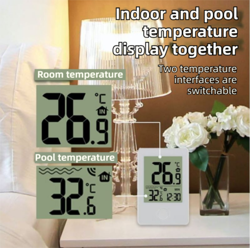 Elosung Wireless Pool Thermometer, 60m Range – image 3
