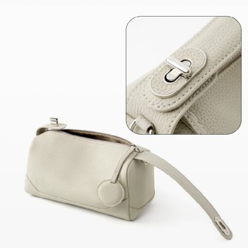 Elosung Cowhide Boston Bag with Crossbody Strap – image 2