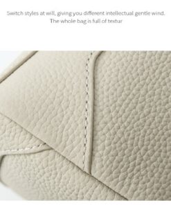 Elosung Cowhide Boston Bag with Crossbody Strap - Image 3