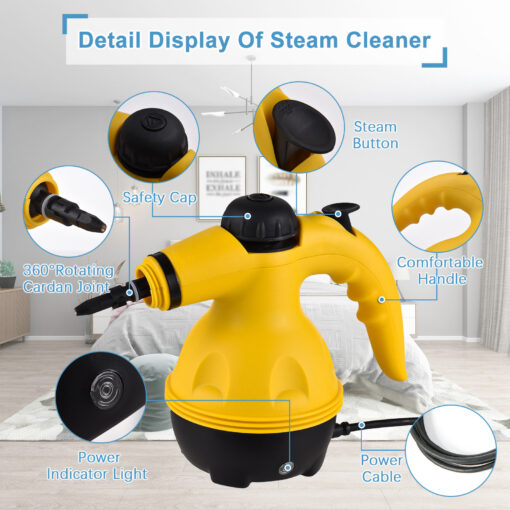 Elosung Handheld Steam Cleaner with 9 Accessories – image 4