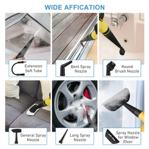 Elosung Handheld Steam Cleaner with 9 Accessories – image 6