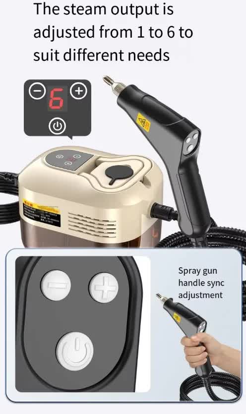 Elosung 1500W Steam Cleaner with Digital Display – image 2