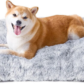 Elosung XXL Faux Fur Dog Bed Mat 110 x 75cm – image 1