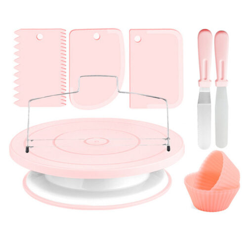 V888-ELOSUNG44610-202602060115-00.jpg Elosung Cake Decorating Turntable Kit with Leveler – image 1