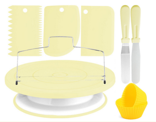V888-ELOSUNG44611-202602060115-00.png Elosung Cake Decorating Turntable Kit, Non-Slip Stand – image 1
