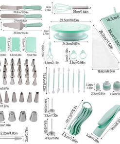 Elosung 207 Piece Cake Decorating Kit with Turntable - Image 5