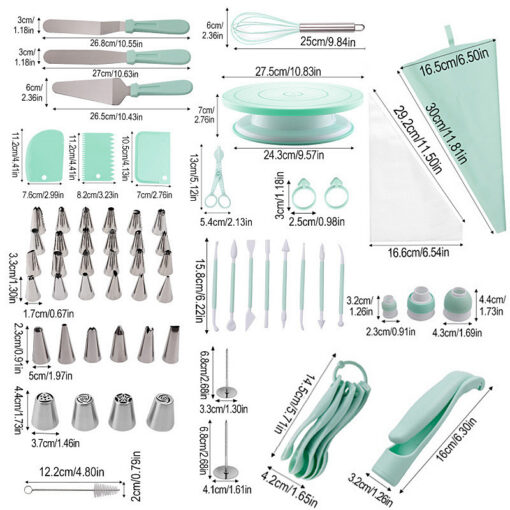 Elosung 207 Piece Cake Decorating Kit with Turntable – image 5