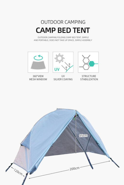 Elosung Off-Ground Tent Canopy with Mosquito Net – image 3