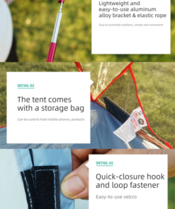 Elosung Off-Ground Tent Canopy with Mosquito Net - Image 9