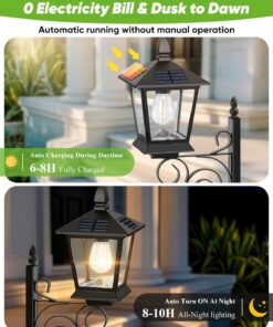 Elosung Solar Planter Light with IP65 LED Lantern - Image 4