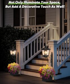 Elosung Solar Planter Light with IP65 LED Lantern - Image 5