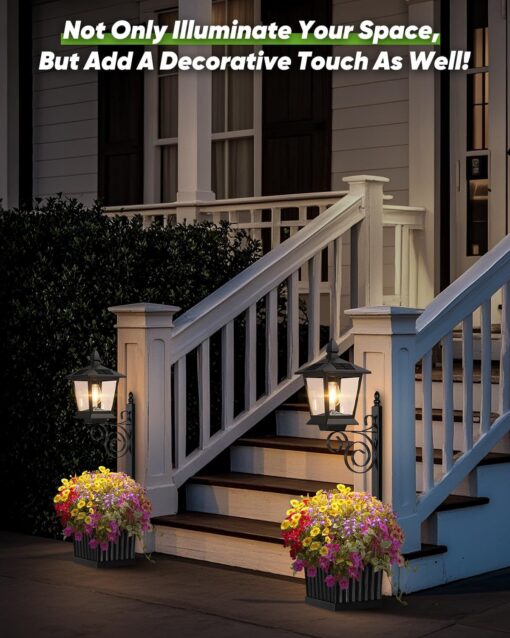 Elosung Solar Planter Light with IP65 LED Lantern – image 5