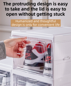 Elosung Foldable Shoe Tower with Clear Front - Image 5