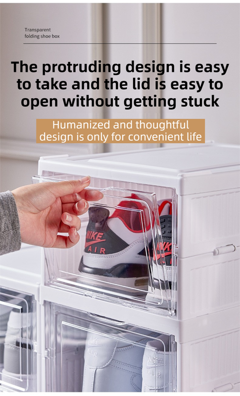 Elosung Foldable Shoe Tower with Clear Front – image 5