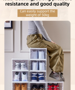Elosung Foldable Shoe Tower with Clear Front - Image 6