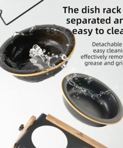 Elosung Adjustable Double Ceramic Pet Diner - Image 4