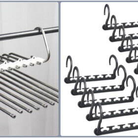 Elosung 9 Tier Pants Rack and Magic Hanger Set – image 1