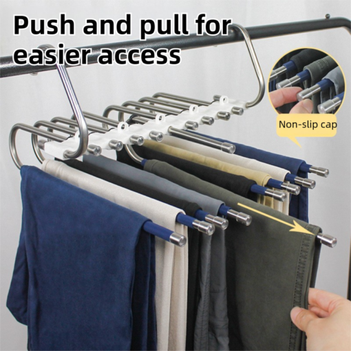 Elosung 9 Tier Pants Rack and Magic Hanger Set – image 4