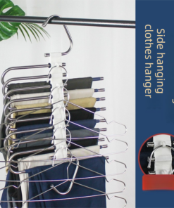 Elosung 9 Tier Pants Rack and Magic Hanger Set - Image 5