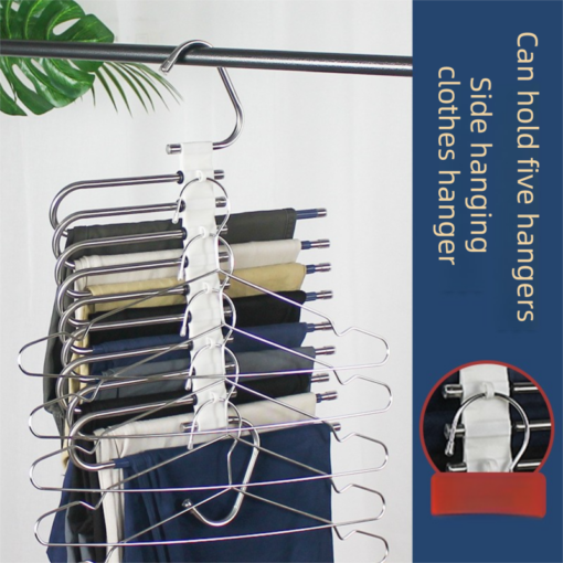 Elosung 9 Tier Pants Rack and Magic Hanger Set – image 5