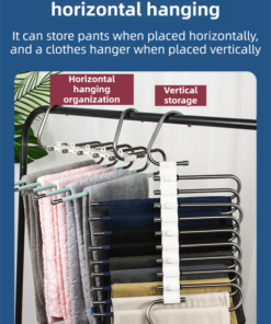 Elosung 9 Tier Pants Rack and Magic Hanger Set - Image 6