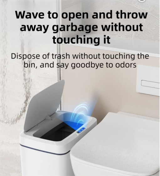 Elosung Slim Touchless Bin with Dual Sensors – image 3