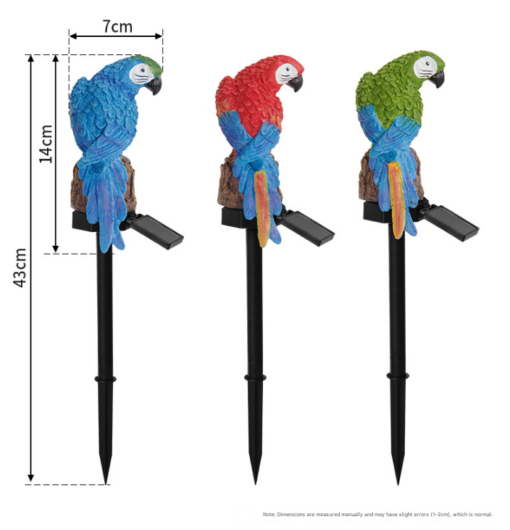 Elosung Hand-Painted Solar Parrot Light – image 3