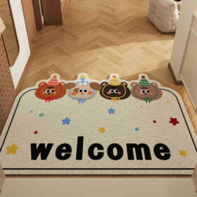 Elosung Cartoon PVC Coil Door Mats Set of 2 – image 1
