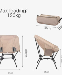 Elosung Folding Beach Chair with Square Legs - Image 5