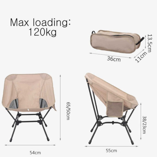 Elosung Folding Beach Chair with Square Legs – image 5