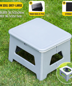 Elosung Folding Camping Toilet Stool, 100kg - Image 1